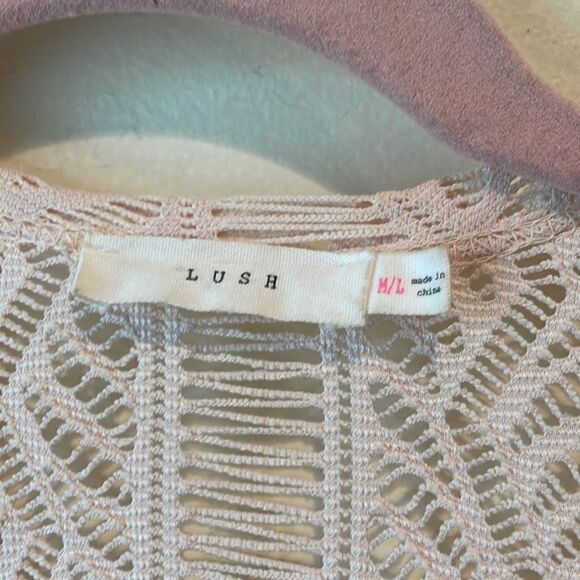 Lush Cream Lace Bohemian Kimono Cardigan Size M/L - Picture 4 of 6